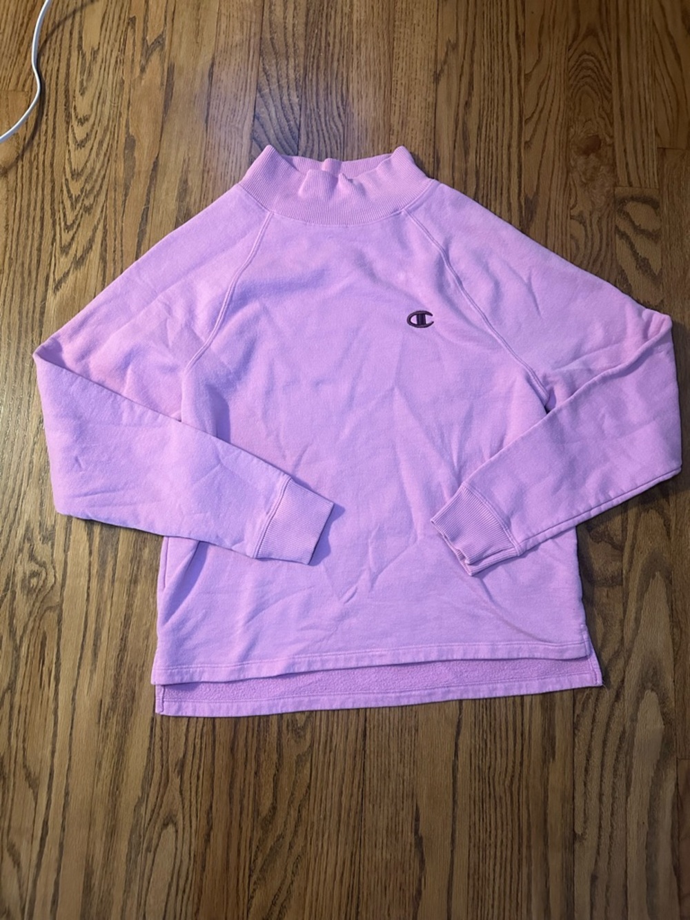Vintage Champion Mock Neck Sweatshirt Size Medium BubbleGum Pink